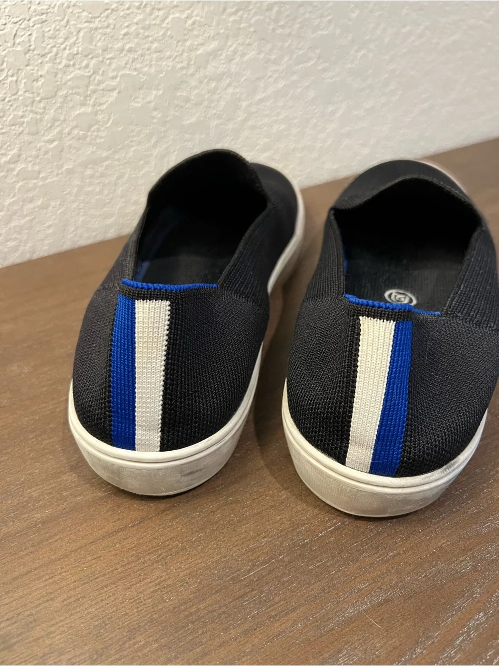 Rothy's women’s Black original Slip-On Canvas Sneakers size 10.5